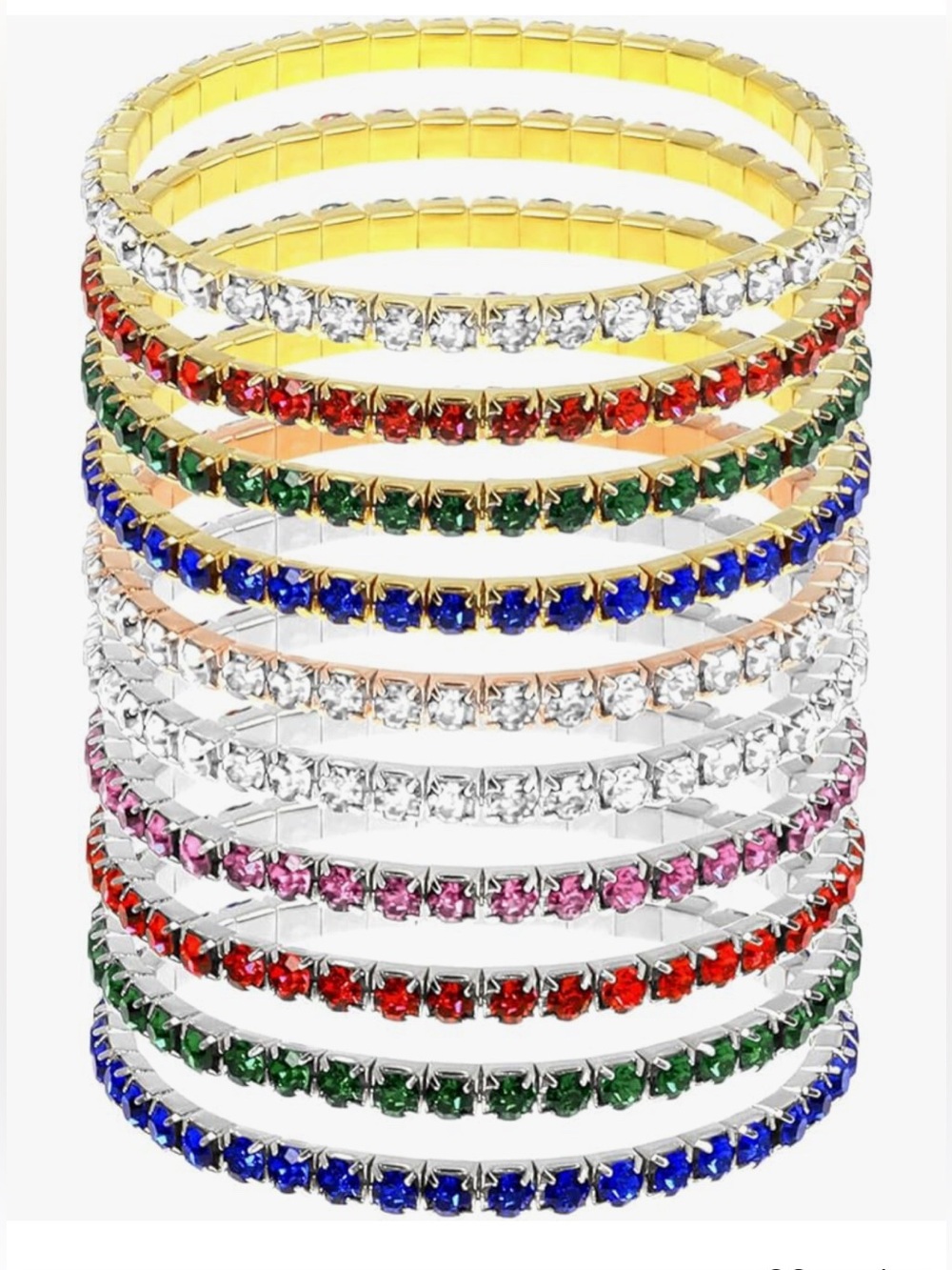 Adorable Nordstrom set 0f 10 colorful Crystal Stretch bracelets
